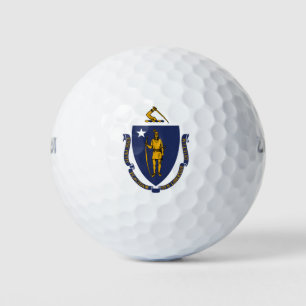 MASSACHUSETTS FLAG GOLF BALLS