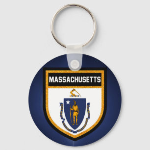 Massachusetts Flag Keychain
