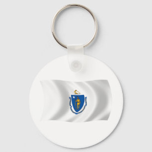 Massachusetts Flag Keychain