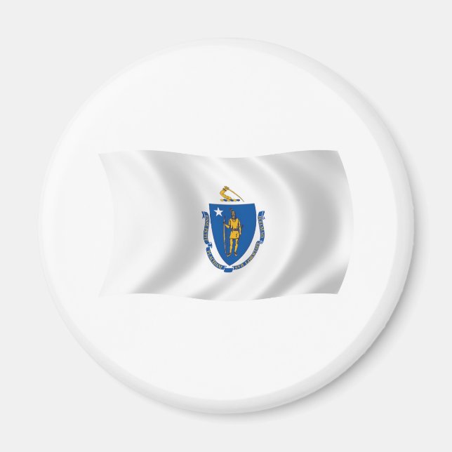 Massachusetts Flag Magnet (Front)