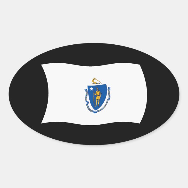 Massachusetts Flag Sticker (Front)