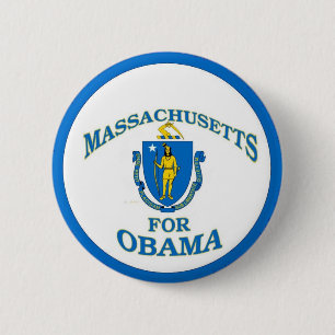 MASSACHUSETTS FOR OBAMA Button