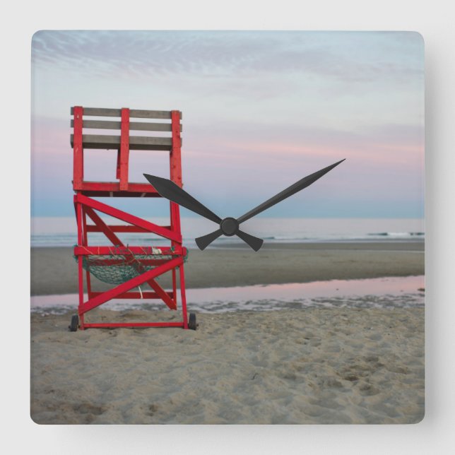 Massachusetts, Gloucester, Good Harbour Beach Square Wall Clock (Front)