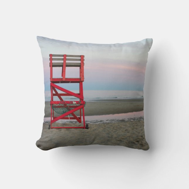 Massachusetts, Gloucester, Good Harbour Beach Throw Pillow (Front)