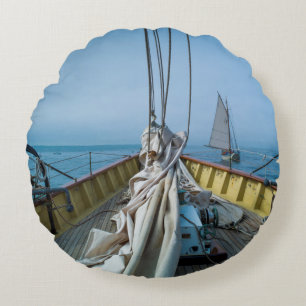 Massachusetts, Gloucester, Schooner Festival 3 Round Pillow