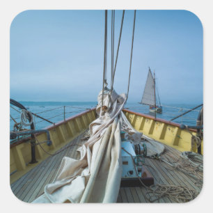 Massachusetts, Gloucester, Schooner Festival 3 Square Sticker