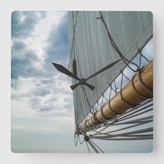 Massachusetts, Gloucester, Schooner Festival 4 Square Wall Clock (Front)