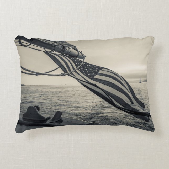 Massachusetts, Gloucester, Schooner Festival 5 Decorative Pillow (Front)