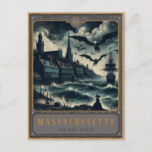 Massachusetts Gothic Art Postcard