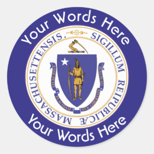 Massachusetts Great Seal Custom Sticker