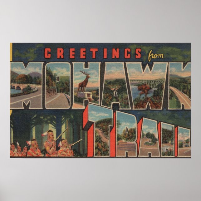Massachusetts - Greetings from Mohawk Trail Poster (Front)