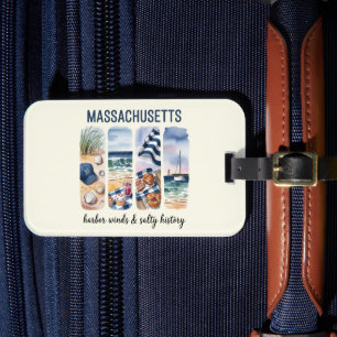 Massachusetts – Harbour Winds & Salty History Luggage Tag
