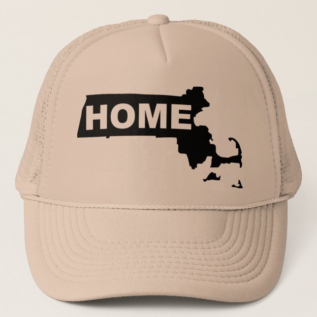 Massachusetts Home Away From Ball Cap Hat (Front)