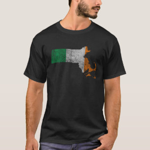 Massachusetts Irish Flag St Patrick s Day Men Wome T-Shirt