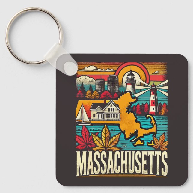 Massachusetts Keychain (Front)