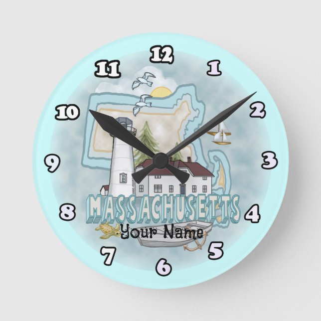 Massachusetts Lighthouse clock (Front)