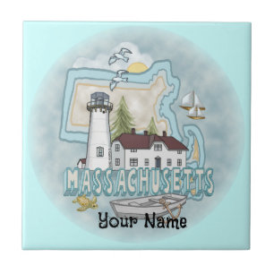 Massachusetts Lighthouse tile