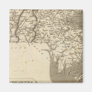 Massachusetts Map by Arrowsmith Magnet