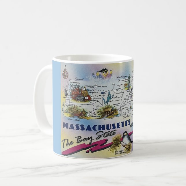 Massachusetts Map Mug (Front Left)