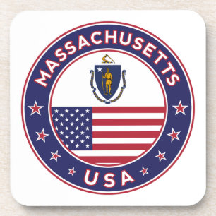 Massachusetts, Massachusetts sticker, phone case Coaster