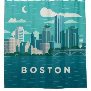Massachusetts Night Cityscape Boston City