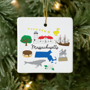 Massachusetts Ornament