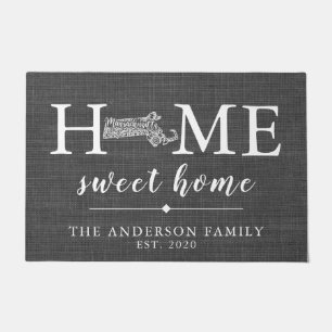 MASSACHUSETTS Personalized State Doormat