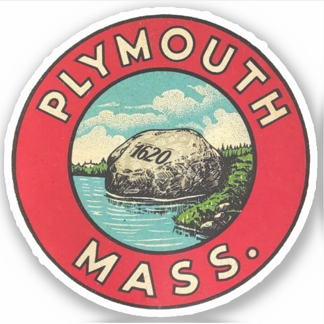 Massachusetts Plymouth - Sticker (Devant)