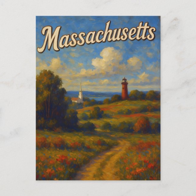 Massachusetts Postcard (Front)
