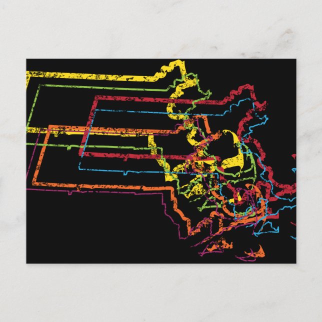 massachusetts pride blur postcard (Front)