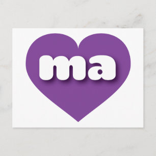 Massachusetts purple heart - I love ma Postcard