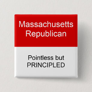 Massachusetts Republican 2 Inch Square Button