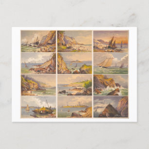 Massachusetts Seashore Uncut Trade Cards Postcard