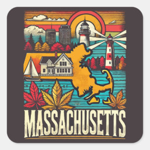 Massachusetts Square Sticker
