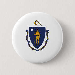 Massachusetts State Flag 2 Inch Round Button