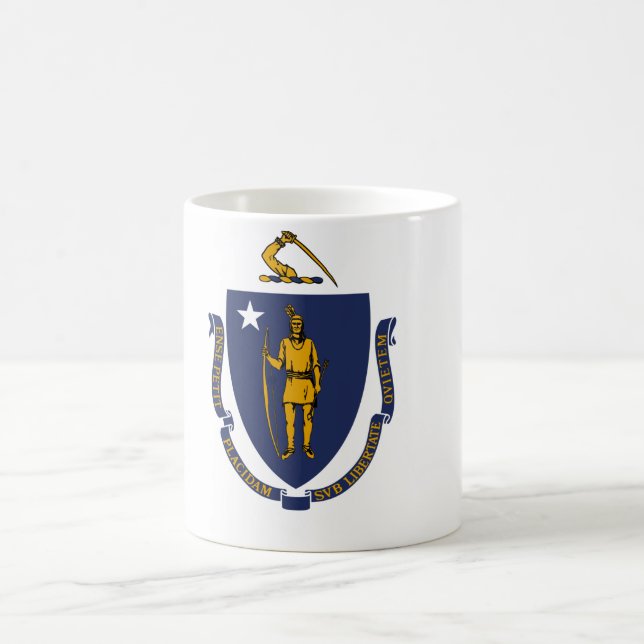 Massachusetts State Flag Coffee Mug (Center)