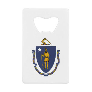 Massachusetts State Flag Credit Card Bottle Opener