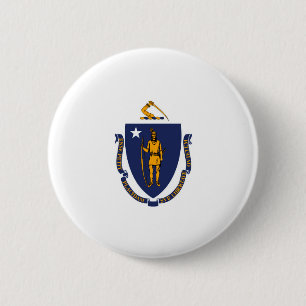 Massachusetts State Flag Design 2 Inch Round Button