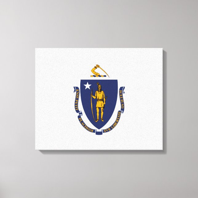 Massachusetts State Flag Design Canvas Print (Front)