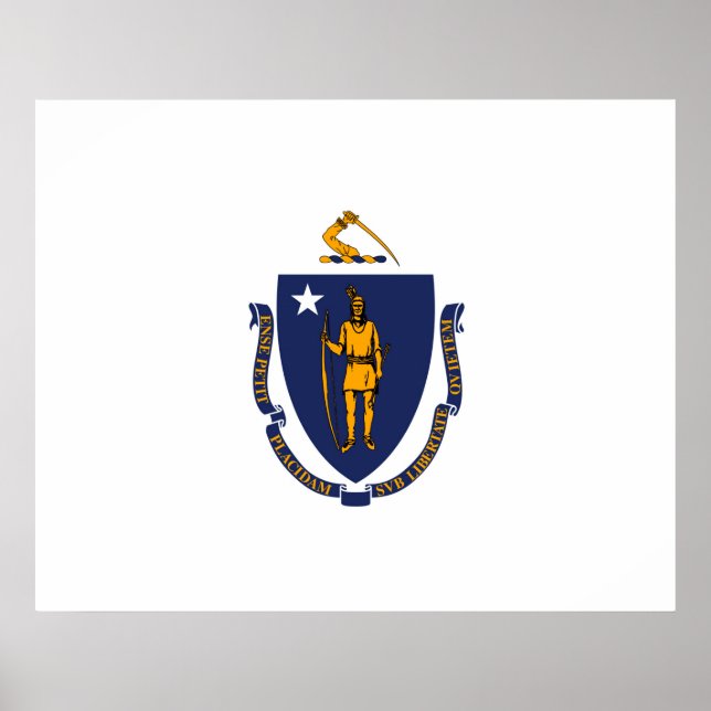Massachusetts State Flag Design Poster (Front)