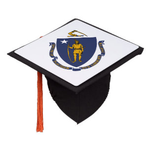 Massachusetts State Flag Graduation Cap Topper