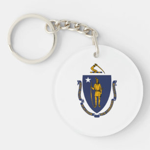 Massachusetts State Flag Keychain