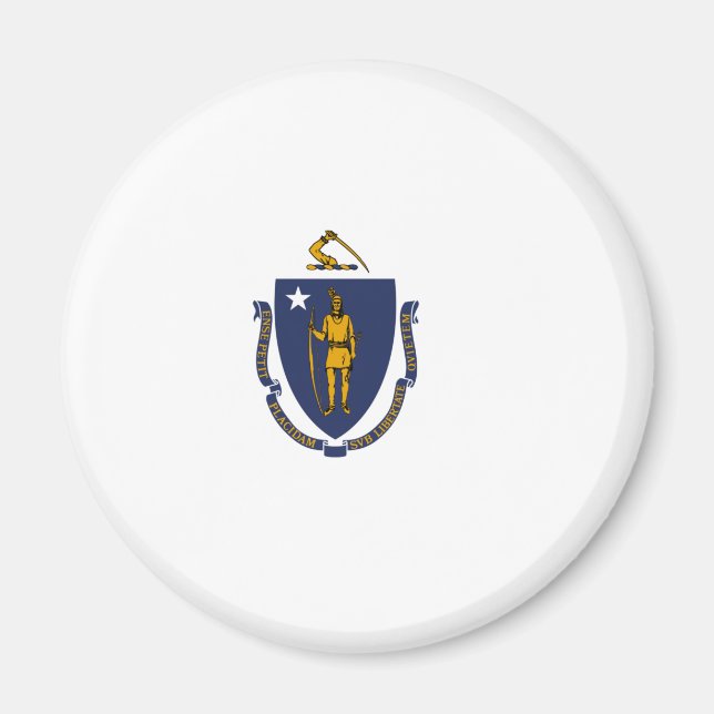 Massachusetts State Flag Magnet (Front)