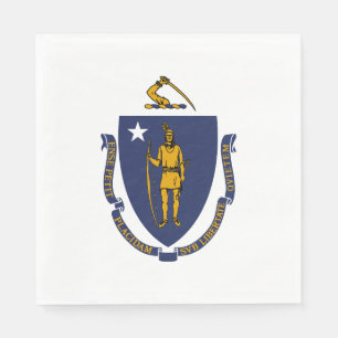 Massachusetts State Flag Napkin
