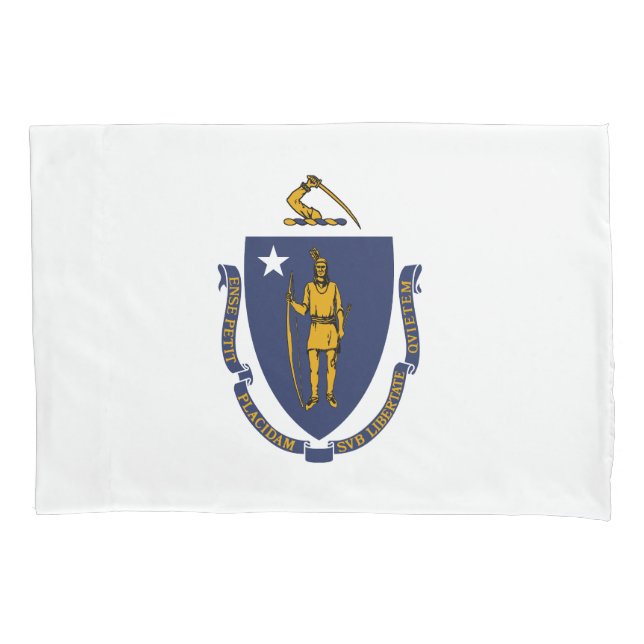 Massachusetts State Flag Pillowcase (Front)
