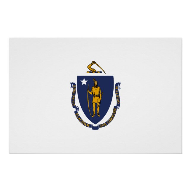 Massachusetts State Flag Poster (Front)
