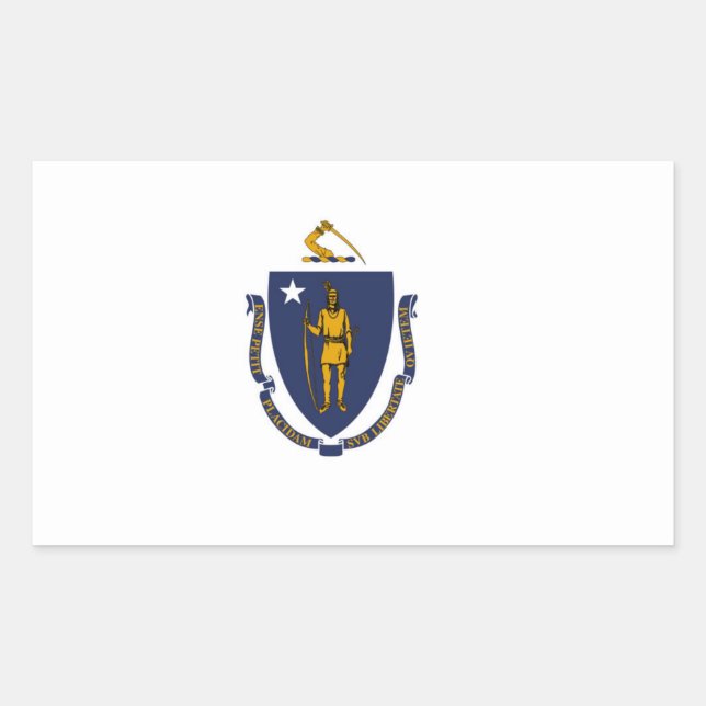 Massachusetts State flag Sticker (Front)