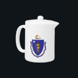 Massachusetts State Flag Teapot<br><div class="desc">Pour your tea with a touch of Massachusetts pride using our exclusive teapot featuring the flag of Massachusetts! Designed to combine elegance with state pride, this teapot is more than just a functional kitchen item; it’s a tribute to Massachusetts’ rich heritage and cultural identity. The striking design prominently displays the...</div>
