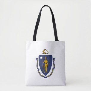 Massachusetts State Flag Tote Bag