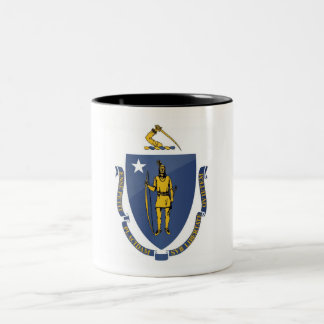 Massachusetts State Flag Two-Tone Coffee Mug